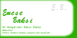 emese baksi business card